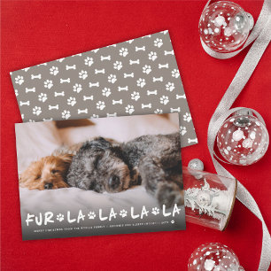 Fur La La La La La La La Paws Hondenliefhebber Fot Feestdagenkaart