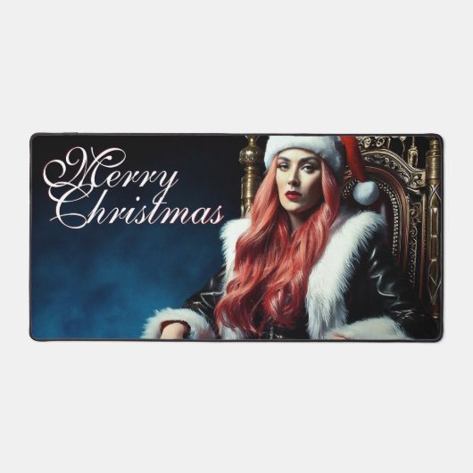 Fur & Leather Diva – Prettig kerstfeest Bureaumat (Voorkant)