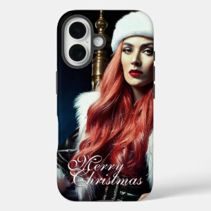 Fur & Leather Diva – Prettig Kerstfeest iPhone 16 Hoesje
