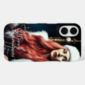 Fur & Leather Diva – Prettig kerstfeest Case-Mate iPhone Case (Achterkant (horizontaal))