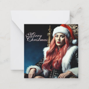 Fur & Leather Diva – Prettig Kerstfeest Notitiekaartje