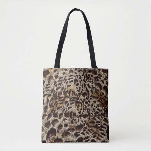 Fur Leopard-Canvas tas (Voorkant)