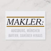 Für Makler & Immobilienexperten Visitekaartje (Voorkant)
