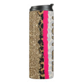 Fur Mam Cat Dog Gold Glitter Thermosbeker (Gedraaid links)