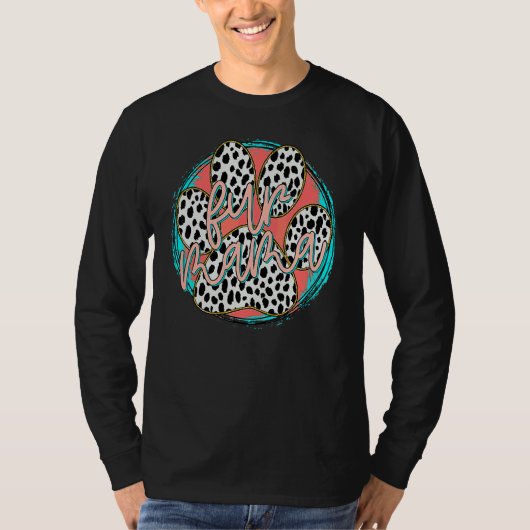 Fur Mam Leopard Dog Zwangerschap T-shirt (Voorkant)