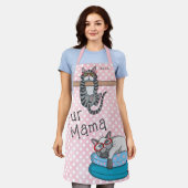 Fur Mama Funny Whimsical Cats Personated Name Schort (Gedragen)