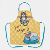 Fur Mama Funny Whimsical Cats Personated Name Schort (Voorkant)