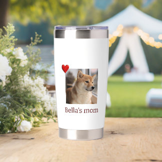 Fur Mama Liefde – Waterfles met Cute Hond Foto Geïsoleerde Drinkbeker