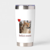 Fur Mama Love – Cute Dog Photo Water Bottle Geïsoleerde Drinkbeker (Voorkant)