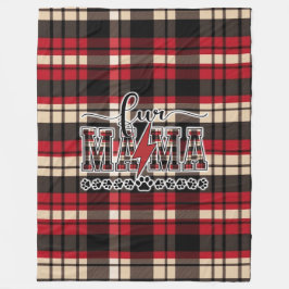 Fur Mama Plaid Fleece Deken