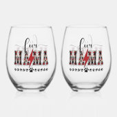 Fur Mama Plaid Wijnglas Zonder Voet (Achterkant)