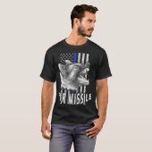 Fur Missile K9 Verticaal Thin Blue Line Flag_1 T-shirt (Voorkant volledig)