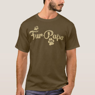 Fur Papa Cute Dog Cat Lover Pawprint Gift T-shirt