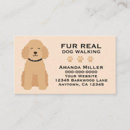 Fur Real Dog Walking Pet Exercise Fitness Humorous Visitekaartje