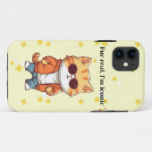 Fur Real, I’m Iconic | Funny Cat iPhone 11 Case (Achterkant (horizontaal))
