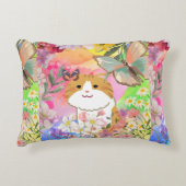 Fur-real, ik ben Flower-Powered - Schattigee katte Accent Kussen (Voorkant)