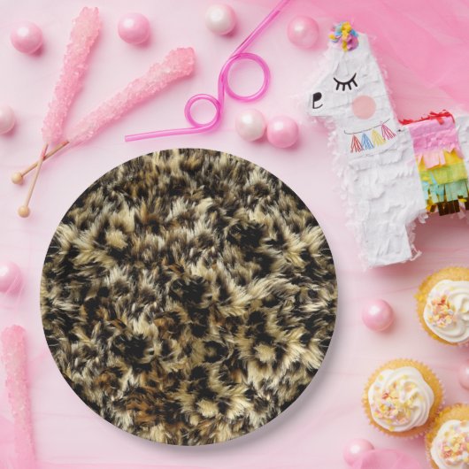 Fur Spirit Design Texture Papieren Bordje (Feest)