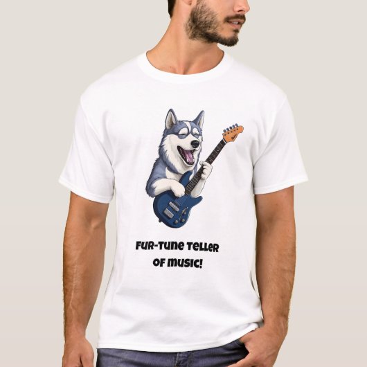 Fur-tune teller van muziek / Funny Dog T-shirt (Voorkant)
