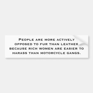 Fur Vs. Bumpersticker van leder