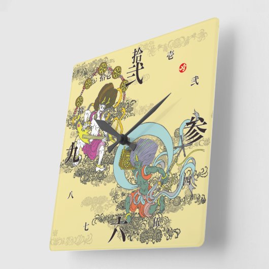 Furai. 風 雷 vierkante klok (Hoek)