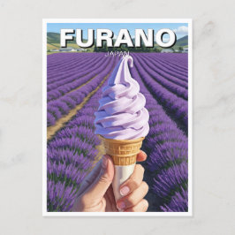 Furano Japan Lavender Fields Ice Cream Travel Briefkaart