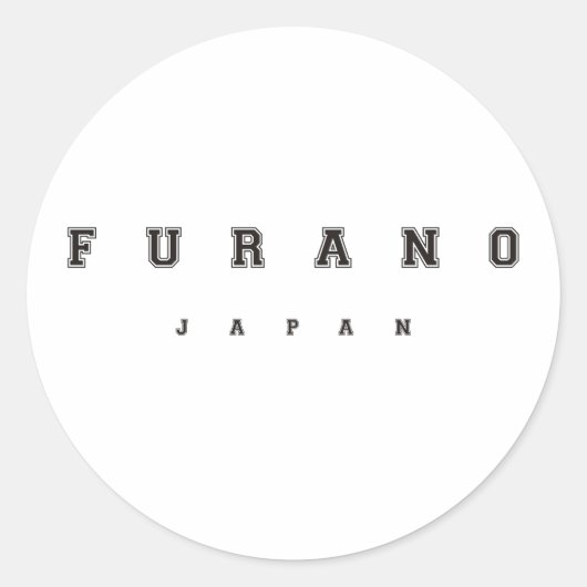 Furano Japan Ronde Sticker (Voorkant)