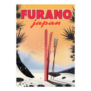 Furano Japanse reisposter. Foto Afdruk