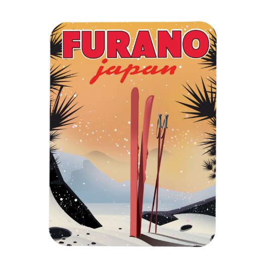 Furano Japanse reisposter. Magneet (Verticaal)