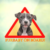 Furbaby aan boord auto sticker schattige pitbull p (Vel 3)