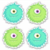 Furball Cute Monster Sticker (Voorkant)