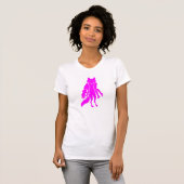 FURBIDDEN HOTPNK VROUWEN ZO WIT T-SHIRT (Voorkant volledig)