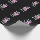 Furbulle Funny Elegant Cat Pun Dark BG Cadeaupapier (Hoek)