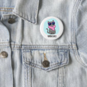 Furbulous Funny Elegant Cat Pun Ronde Button 5,7 Cm (In situ)