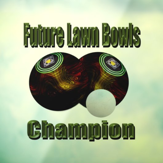 Fure Lawn Bowls Champion, Window Cling Raamsticker (Vel 3)