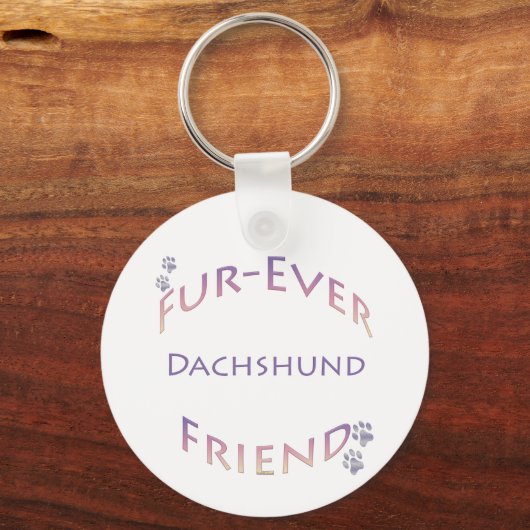 Furever Dachshund Sleutelhanger (Voorkant)