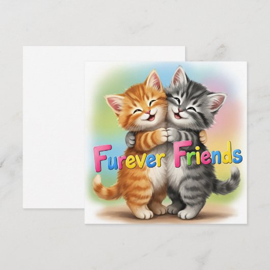 Furever Friends Feestdagenkaart (Voorkant / Achterkant)