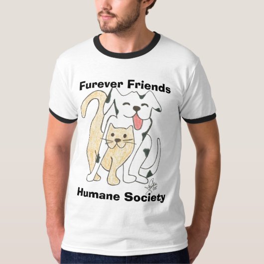 Furever Friends Humane Society logo t-shirt (Voorkant)