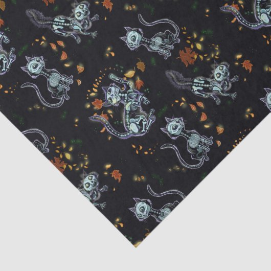 Furever Friends Spooky Ghost Cats Tissuepapier (Detail)