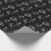 Furever Friends Spooky Ghost Cats Wrapping Paper Cadeaupapier (Hoek)