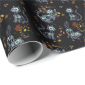 Furever Friends Spooky Ghost Cats Wrapping Paper Cadeaupapier (Rol Hoek)