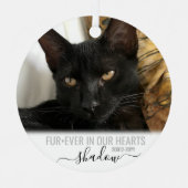 FurEver in ons hartenvoetengedenkteken Metalen Ornament (Voorkant)