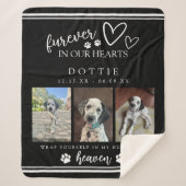 Furever in onze harten Hond Memorial Foto Sherpa Deken (Voorkant)