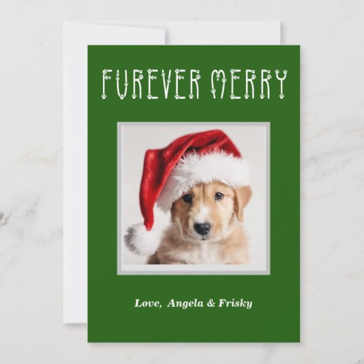 Furever Merry Gepersonaliseerde Kerst Kaart (Voorkant)