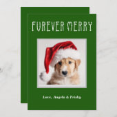 Furever Merry Gepersonaliseerde Kerst Kaart (Voorkant / Achterkant)