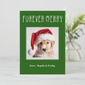 Furever Merry Gepersonaliseerde Kerst Kaart (Staand voorkant)