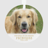Furever Pet Memorial Persoonlijk Kat Dog Foto Ornament (achterkant)