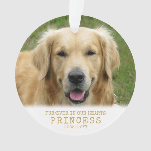 Furever Pet Memorial Persoonlijk Kat Dog Foto Ornament (voorkant)