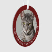 Furever Pet Memory Dog Cat Foto gepersonaliseerd Ornament (voorkant)