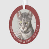 Furever Pet Memory Dog Cat Foto gepersonaliseerd Ornament (voorkant)