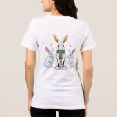FurFriends – Adorable Dog & Rabbit Women’s Tee Tri-Blend Shirt (Achterkant)